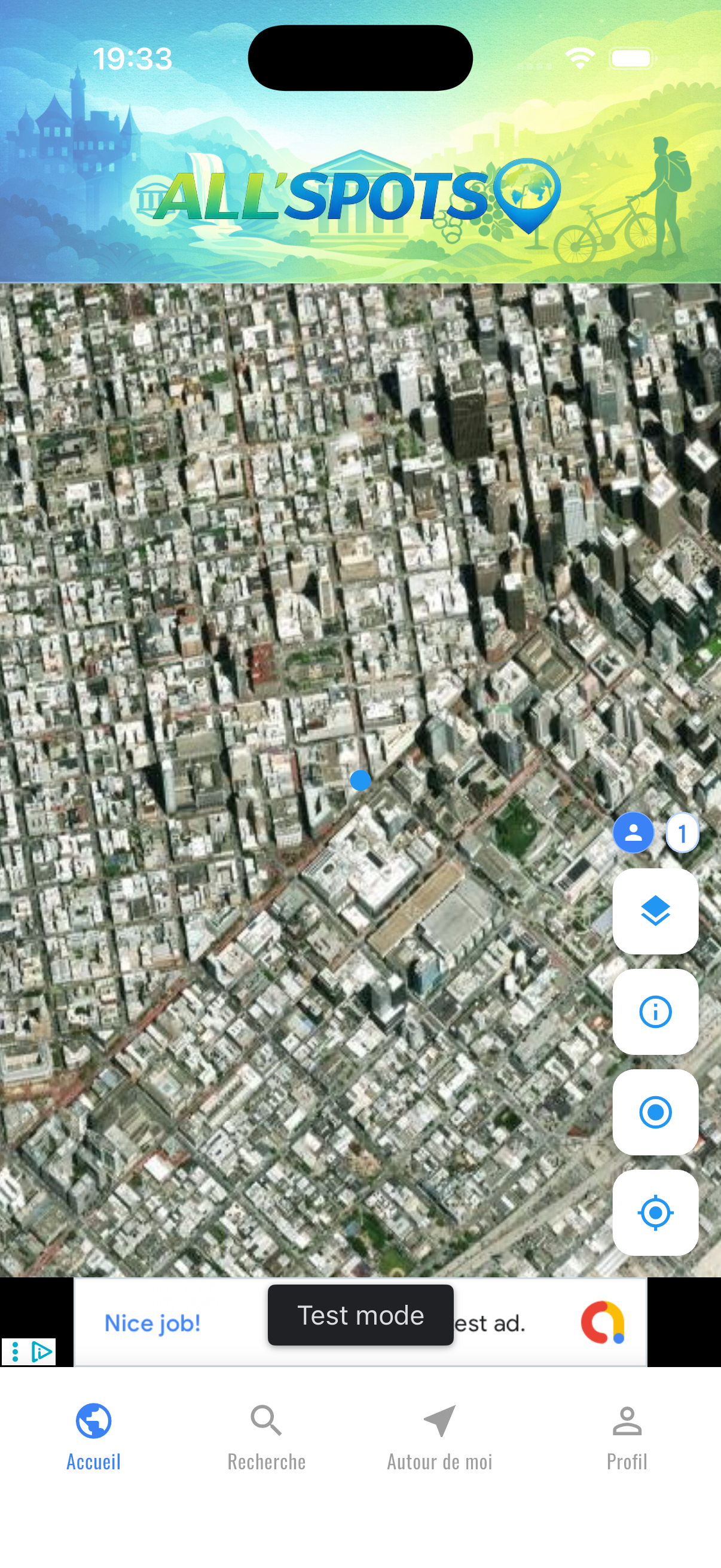 AllSPOTS démo écran 2