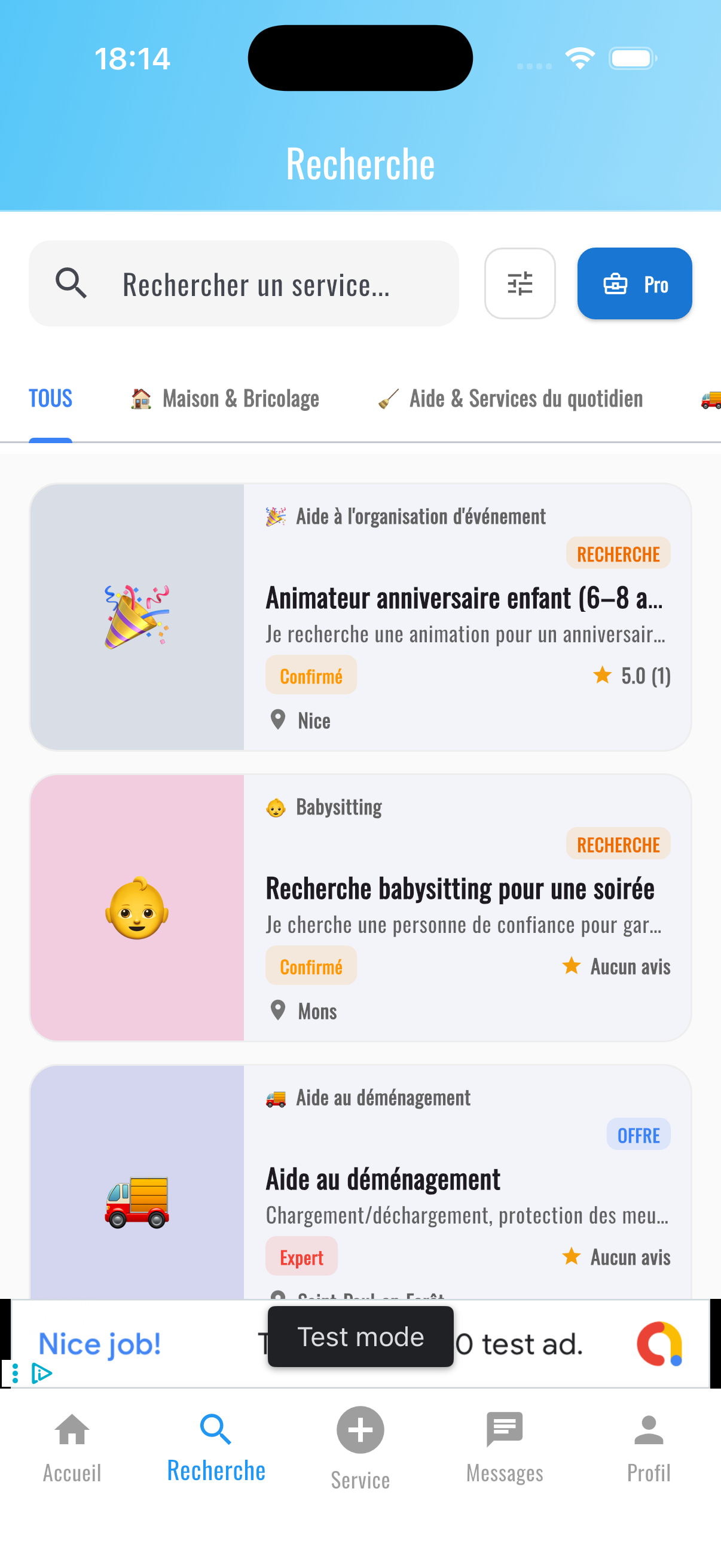 Servi'GO démo écran 2