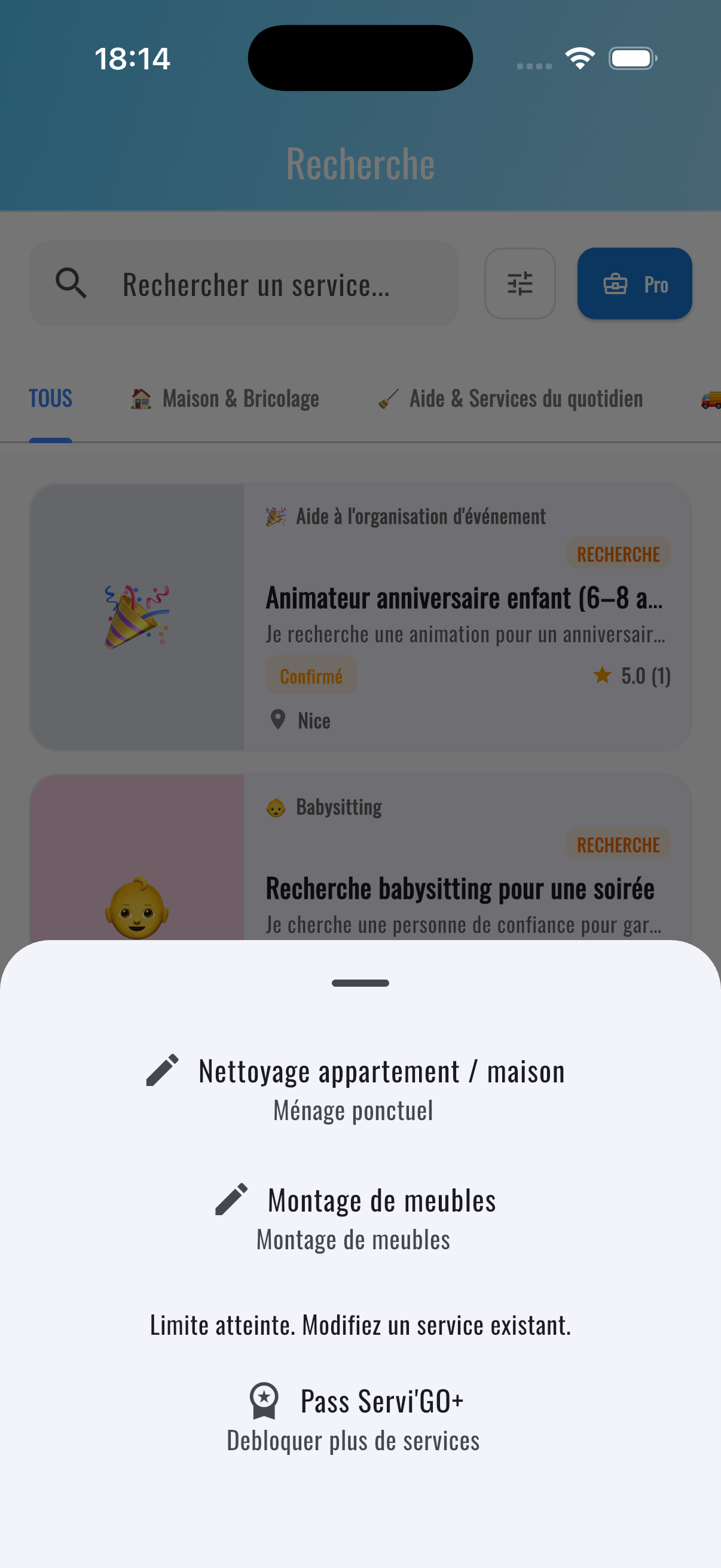 Servi'GO démo écran 3