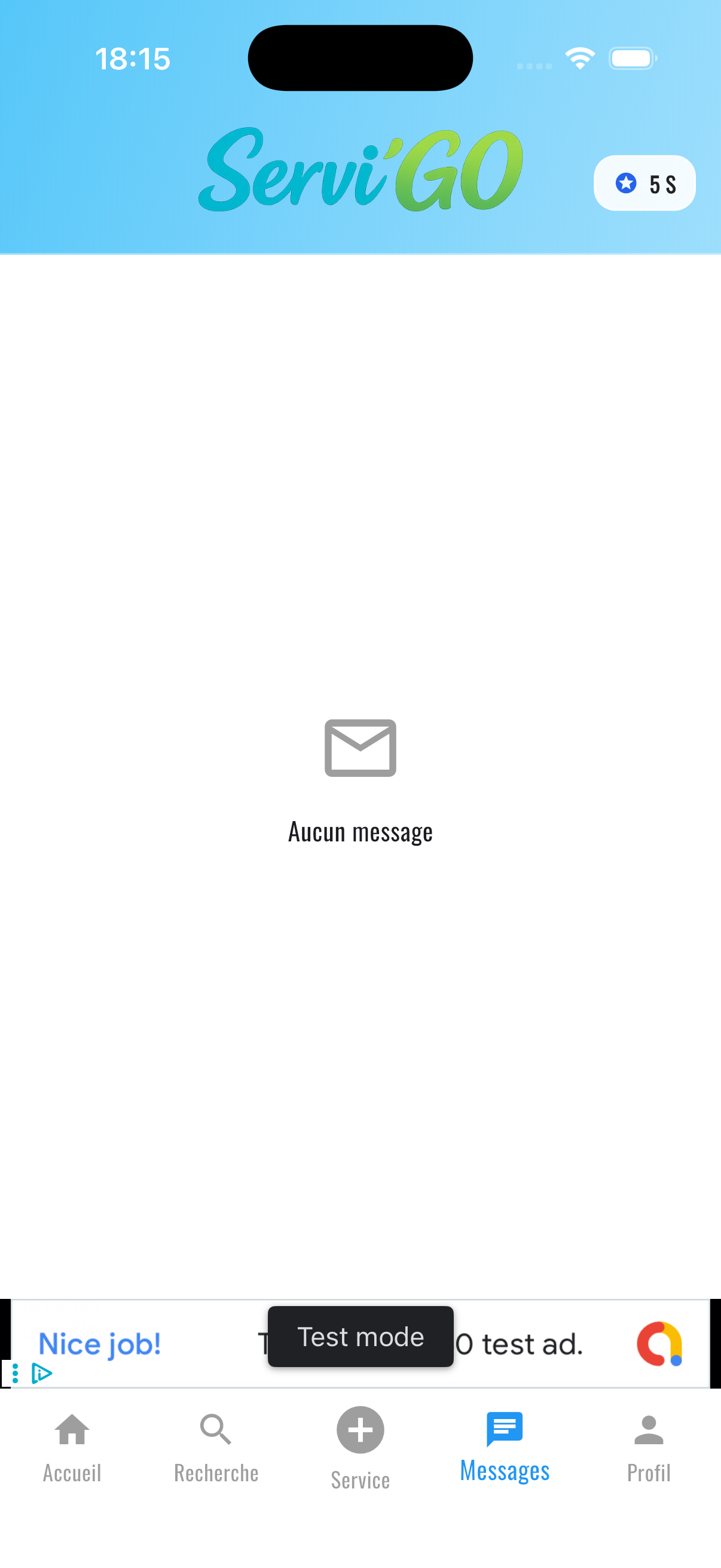 Servi'GO démo écran 5